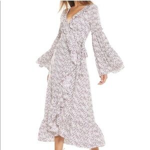 NWT Misa Los Angeles Natalina Tiered Wrap Dress
